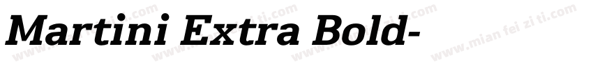 Martini Extra Bold字体转换